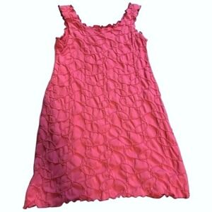 Haystacks Pink Sleeveless Dress Textured Casual Summer Sundress Bodycon M